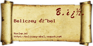 Beliczey Ábel névjegykártya